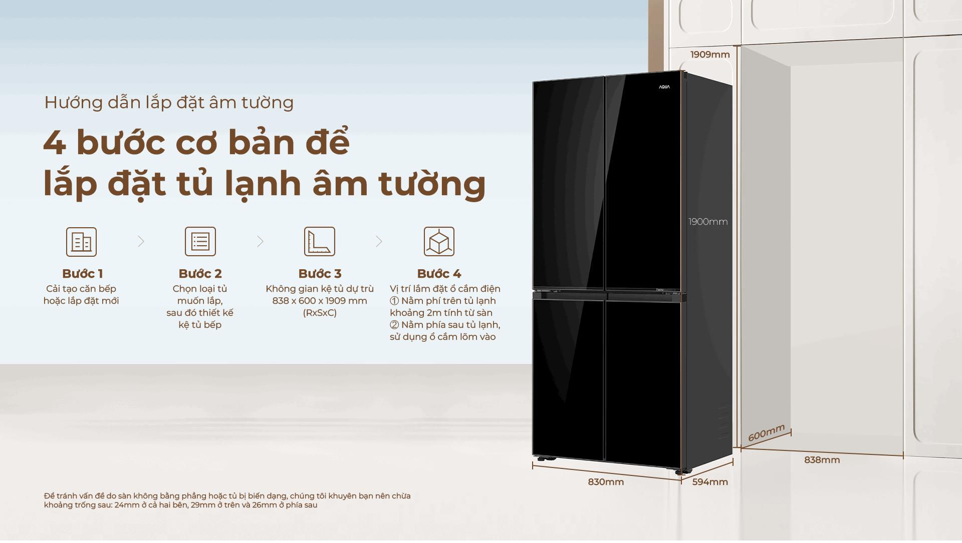 lắp đặt thiết kế âm tường